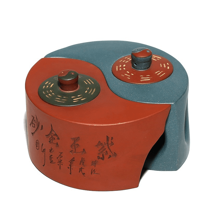 Yixing Zisha Teapot [Tai Chi Bagua] (Qing Shui Ni/Lu Ni - 200ml x 2) - YIQIN TEA HOUSE | yiqinteahouse.com | 200-300ml, >300ml, teapot, teaware, zisha teapot