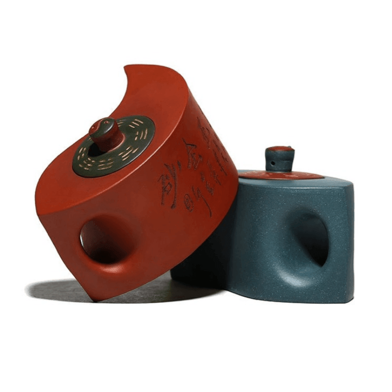 Yixing Zisha Teapot [Tai Chi Bagua] (Qing Shui Ni/Lu Ni - 200ml x 2) - YIQIN TEA HOUSE | yiqinteahouse.com | 200-300ml, >300ml, teapot, teaware, zisha teapot