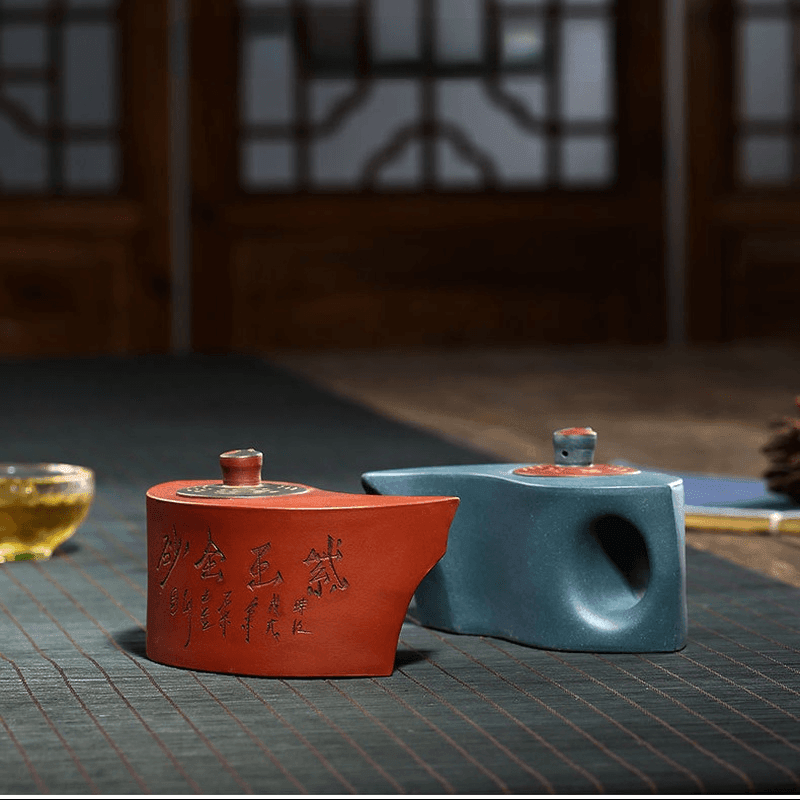 Yixing Purple Clay Teapot [Tai Chi Bagua] | 宜兴紫砂壶 原矿清水泥/绿泥 [太极八卦] - YIQIN TEA HOUSE 一沁茶舍  |  yiqinteahouse.com