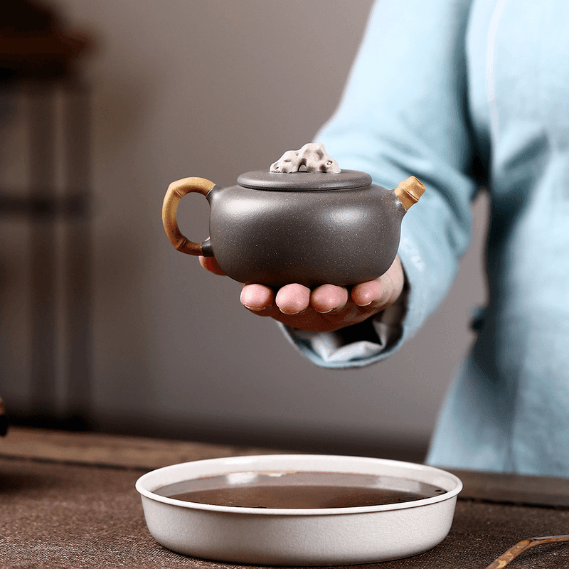 Yixing Zisha Teapot [Taihu Stone Qingyi] (Qinghua Duan Ni - 200ml) - YIQIN TEA HOUSE | yiqinteahouse.com | 200-300ml, new arrival, teapot, teaware, zisha teapot