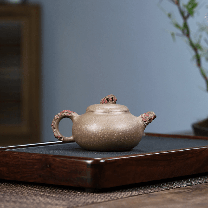 Yixing Zisha Teapot [Taihu Stone Ruding] (Qinghua Duan Ni - 250ml) - YIQIN TEA HOUSE | yiqinteahouse.com | 200-300ml, teapot, teaware, zisha teapot