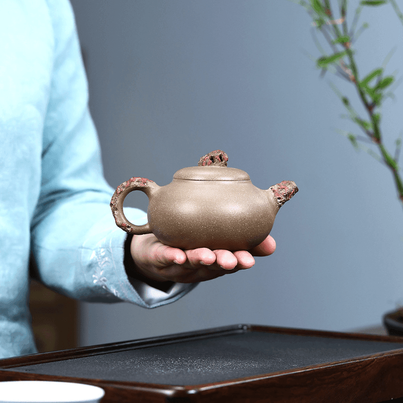 Yixing Zisha Teapot [Taihu Stone Ruding] (Qinghua Duan Ni - 250ml) - YIQIN TEA HOUSE | yiqinteahouse.com | 200-300ml, teapot, teaware, zisha teapot