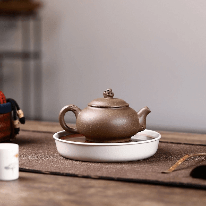 Yixing Zisha Teapot [Taihu Stone Xishi] (Lao Duan Ni - 210ml) - YIQIN TEA HOUSE | yiqinteahouse.com | 200-300ml, teapot, teaware, zisha teapot