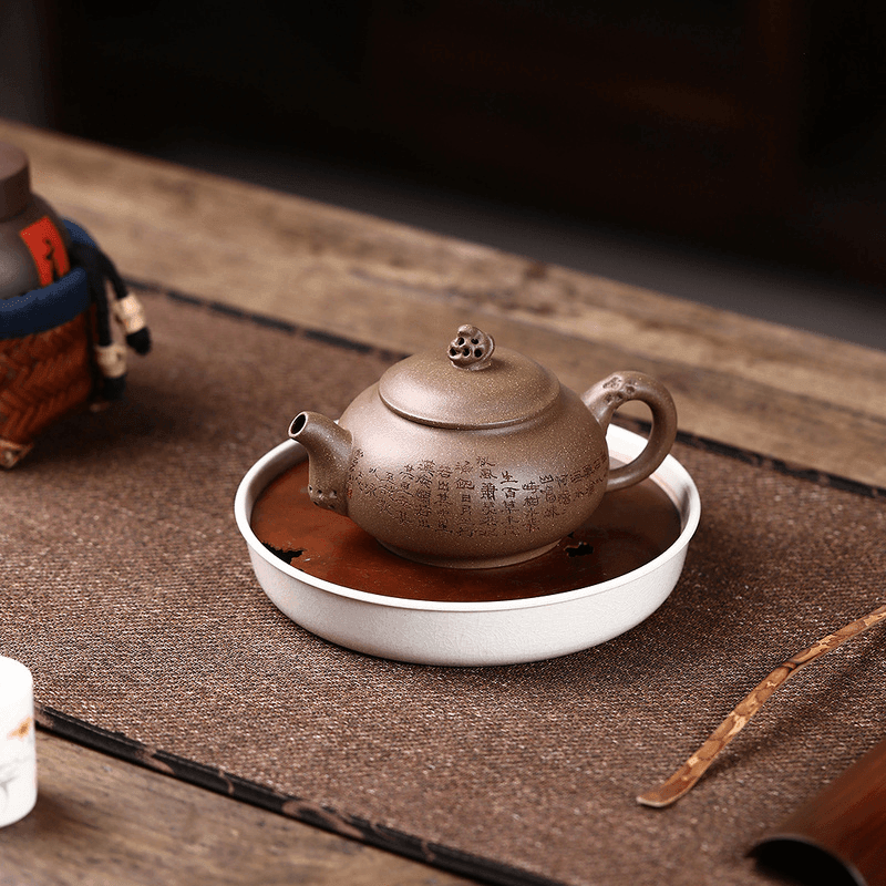 Yixing Zisha Teapot [Taihu Stone Xishi] (Lao Duan Ni - 210ml) - YIQIN TEA HOUSE | yiqinteahouse.com | 200-300ml, teapot, teaware, zisha teapot