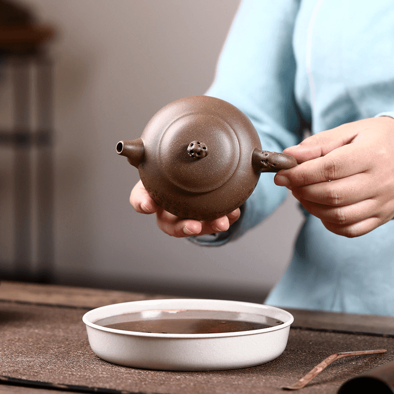 Yixing Zisha Teapot [Taihu Stone Xishi] (Lao Duan Ni - 210ml) - YIQIN TEA HOUSE | yiqinteahouse.com | 200-300ml, teapot, teaware, zisha teapot