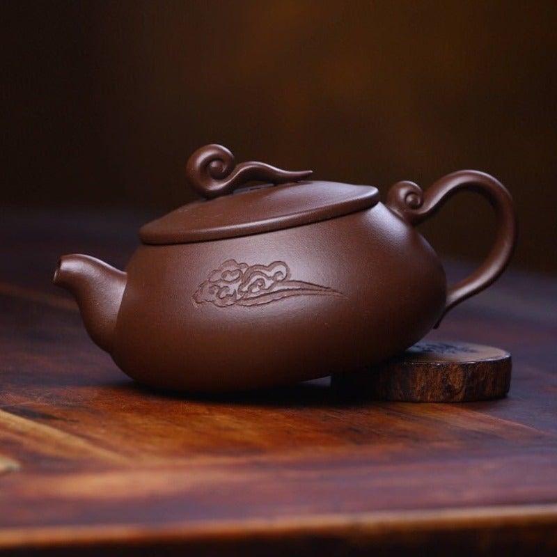 Yixing Zisha Teapot [Wishful Shi Piao] (Zi Ni - 220ml) - YIQIN TEA HOUSE | yiqinteahouse.com | 200-300ml, teapot, teaware, zisha teapot