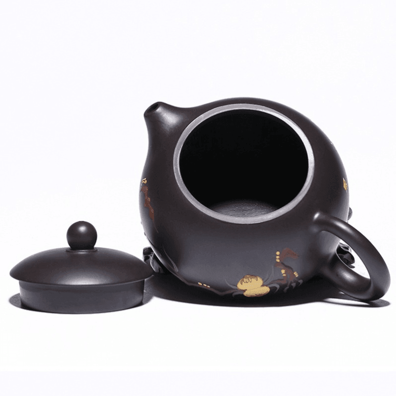 Yixing Zisha Teapot [Xiantao Xishi] (Hei Ni - 250ml) - YIQIN TEA HOUSE | yiqinteahouse.com | 200-300ml, teapot, teaware, zisha teapot