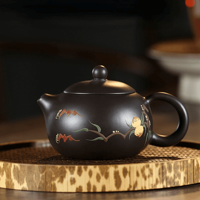 Yixing Zisha Teapot [Xiantao Xishi] (Hei Ni - 250ml) - YIQIN TEA HOUSE | yiqinteahouse.com | 200-300ml, teapot, teaware, zisha teapot