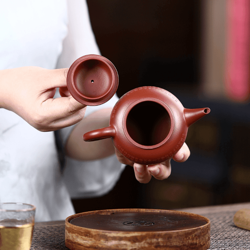 Yixing Zisha Teapot [Xin Jing Shui PIng] (Dahongpao - 220ml) - YIQIN TEA HOUSE | yiqinteahouse.com | 200-300ml, teapot, teaware, zisha teapot