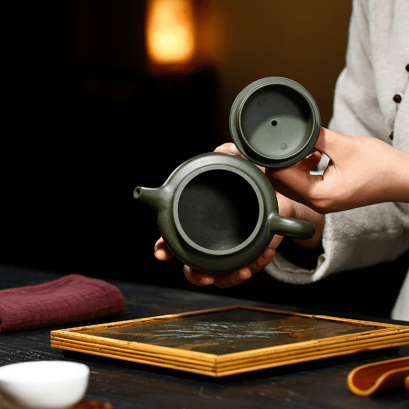 Yixing Zisha Teapot [Xinjing De Zhong] (Lu Ni - 300ml) - YIQIN TEA HOUSE | yiqinteahouse.com | 200-300ml, teapot, teaware, zisha teapot