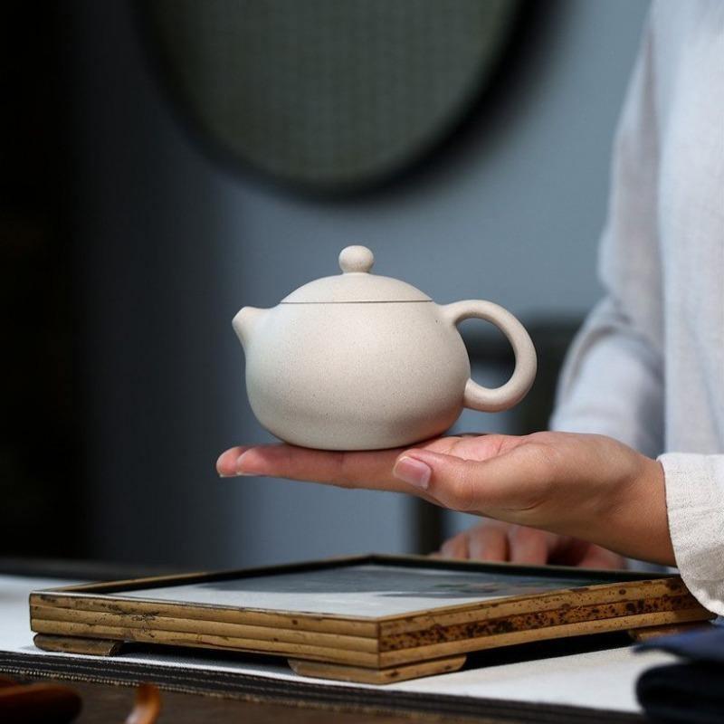 Yixing Zisha Teapot [Xishi Pot] (Bai Duan Ni - 280ml) - YIQIN TEA HOUSE | yiqinteahouse.com | 200-300ml, teapot, teaware, zisha teapot