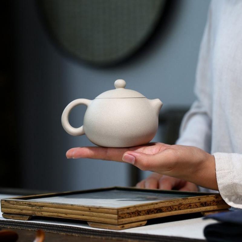 Yixing Zisha Teapot [Xishi Pot] (Bai Duan Ni - 280ml) - YIQIN TEA HOUSE | yiqinteahouse.com | 200-300ml, teapot, teaware, zisha teapot