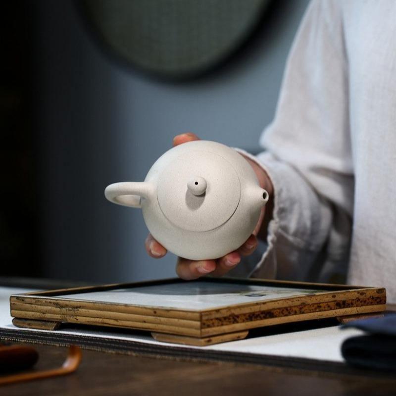 Yixing Zisha Teapot [Xishi Pot] (Bai Duan Ni - 280ml) - YIQIN TEA HOUSE | yiqinteahouse.com | 200-300ml, teapot, teaware, zisha teapot