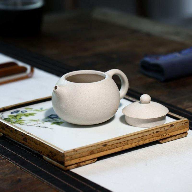 Yixing Zisha Teapot [Xishi Pot] (Bai Duan Ni - 280ml) - YIQIN TEA HOUSE | yiqinteahouse.com | 200-300ml, teapot, teaware, zisha teapot