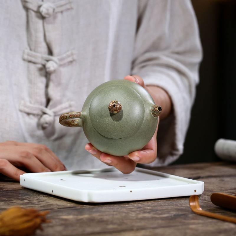 Yixing Zisha Teapot [Xishi Pot] (Douqing Sha/Jiao Ni - 190ml) - YIQIN TEA HOUSE | yiqinteahouse.com | <200ml, teapot, teapot hot picks, teaware, zisha teapot