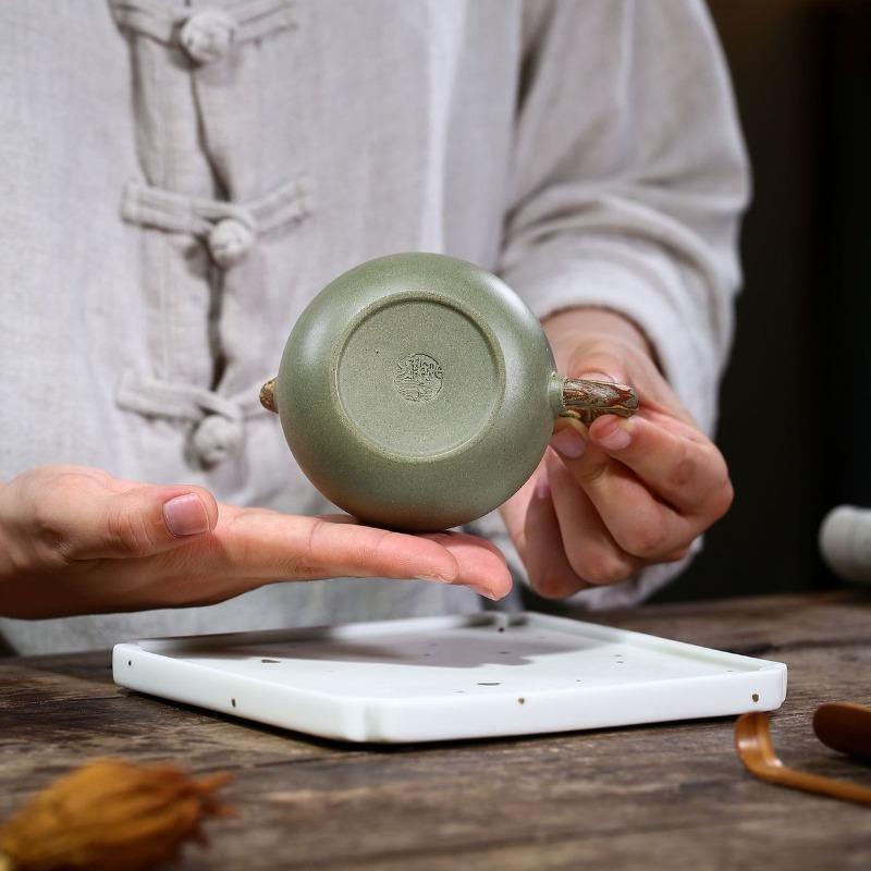 Yixing Zisha Teapot [Xishi Pot] (Douqing Sha/Jiao Ni - 190ml) - YIQIN TEA HOUSE | yiqinteahouse.com | <200ml, teapot, teapot hot picks, teaware, zisha teapot