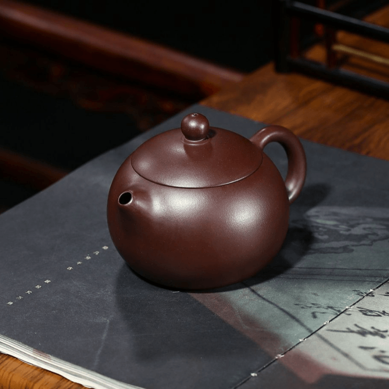 Yixing Zisha Teapot [Xishi Pot] (Zi Jia Ni - 220ml) - YIQIN TEA HOUSE | yiqinteahouse.com | 200-300ml, teapot, teaware, zisha teapot