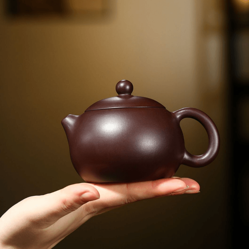 Yixing Zisha Teapot [Xishi Pot] (Zi Jia Ni - 220ml) - YIQIN TEA HOUSE | yiqinteahouse.com | 200-300ml, teapot, teaware, zisha teapot