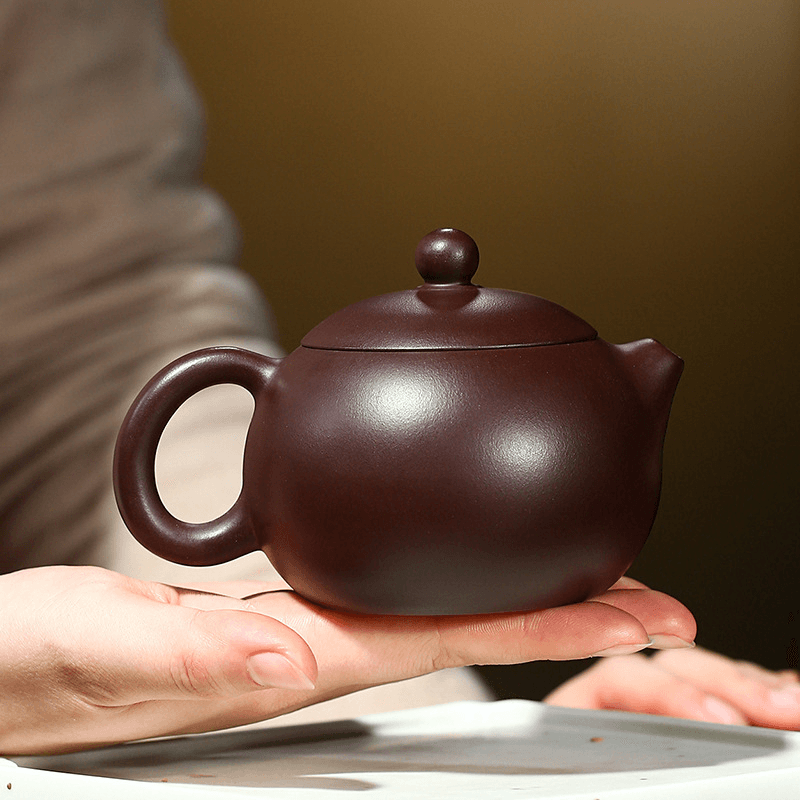 Yixing Zisha Teapot [Xishi Pot] (Zi Jia Ni - 220ml) - YIQIN TEA HOUSE | yiqinteahouse.com | 200-300ml, teapot, teaware, zisha teapot