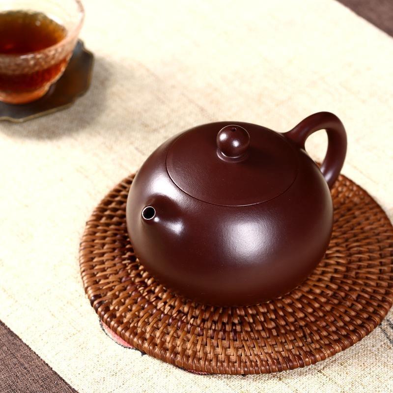 Yixing Zisha Teapot [Xishi Pot] (Zi Zhu Ni - 160/200/240/300/390ml) - YIQIN TEA HOUSE | yiqinteahouse.com | >300ml, teapot, teaware, zisha teapot