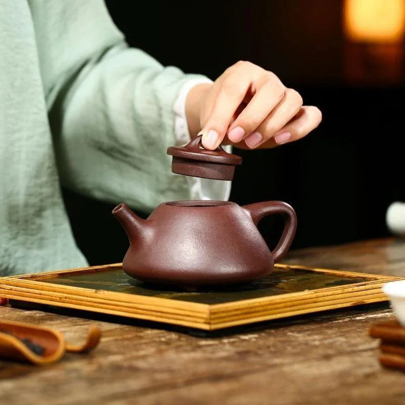 Yixing Zisha Teapot [Ziye Shi Piao] (Zi Ni - 240ml) - YIQIN TEA HOUSE | yiqinteahouse.com | 200-300ml, teapot, teaware, zisha teapot