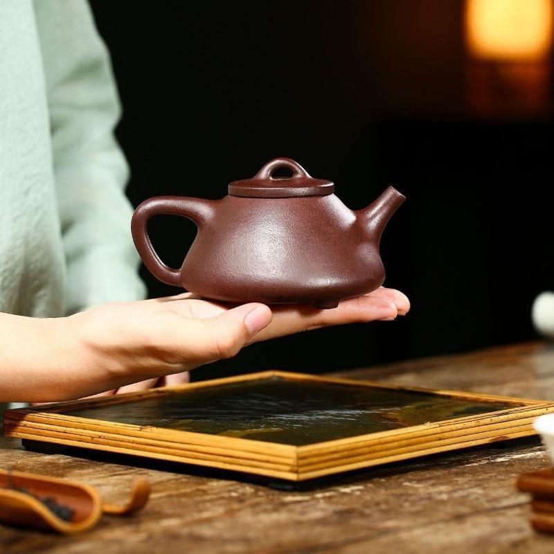 Yixing Zisha Teapot [Ziye Shi Piao] (Zi Ni - 240ml) - YIQIN TEA HOUSE | yiqinteahouse.com | 200-300ml, teapot, teaware, zisha teapot