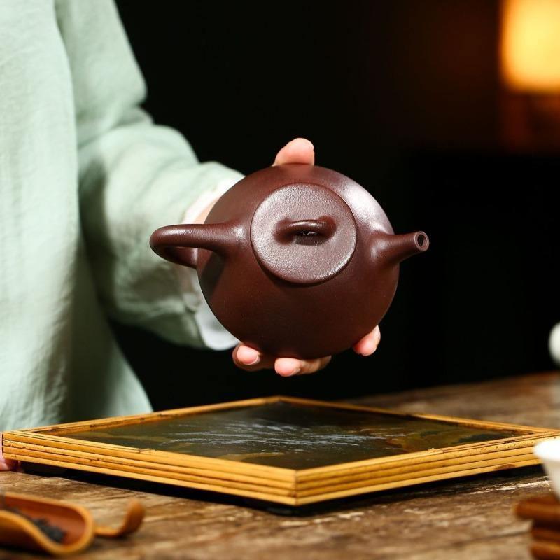 Yixing Zisha Teapot [Ziye Shi Piao] (Zi Ni - 240ml) - YIQIN TEA HOUSE | yiqinteahouse.com | 200-300ml, teapot, teaware, zisha teapot